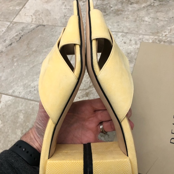 Dear Frances leather cross mules, butter - Picture 5 of 10